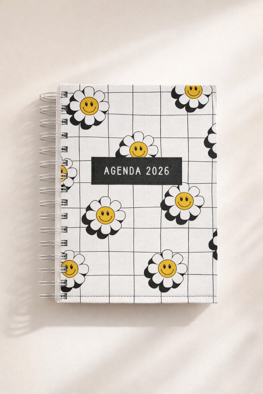 Agenda anual con tapa de tela azul oscuro